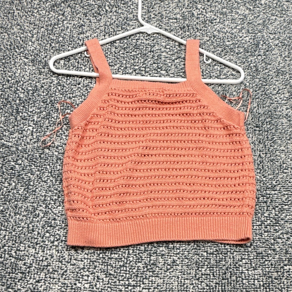 Universal Thread Women's Coral Open Knit Square Neck Sleeveless Sweater Tank S - Picture 3 of 10
